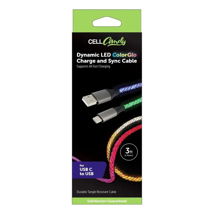 Cell Candy Dynamic LED ColorGlo Charge & Sync Cable