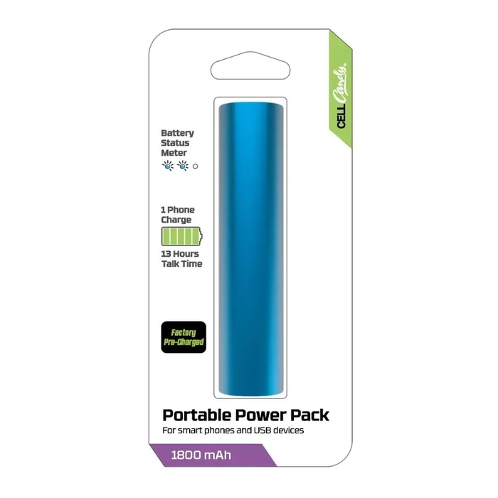 Cellcandy 1800Mah Portable Power Pack – Tropical Blue