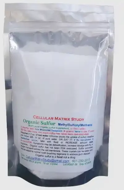 Cellular Matrix Organic Sulfur Crystals