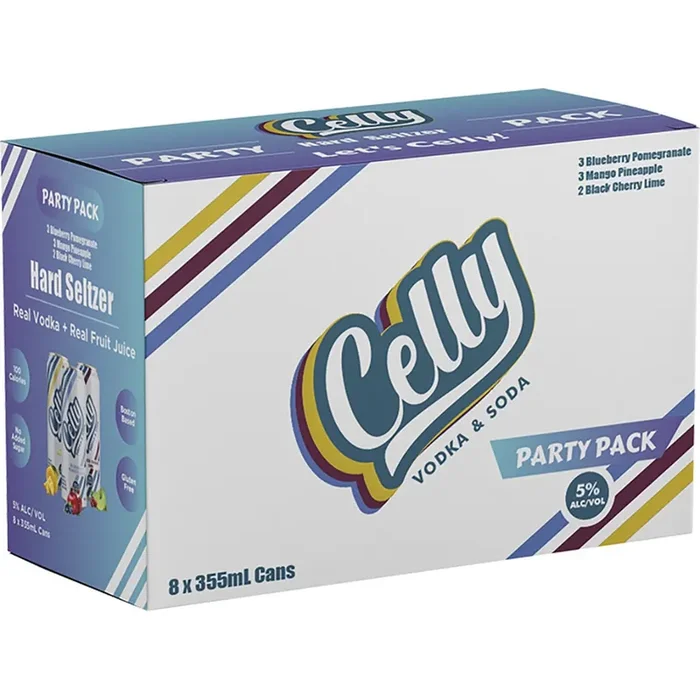 Celly Hard Seltzer Celly Vodka Soda Variety Pack