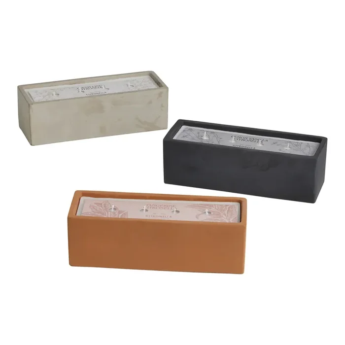 Cement Planter 4 Wick Scented Citronella Candle