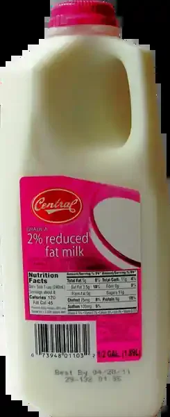 Central Dairy 2% Half Gallon