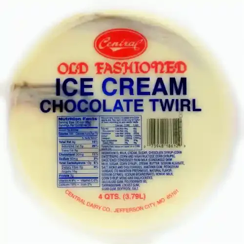 Central Dairy Chocolate Twirl Ice Cream