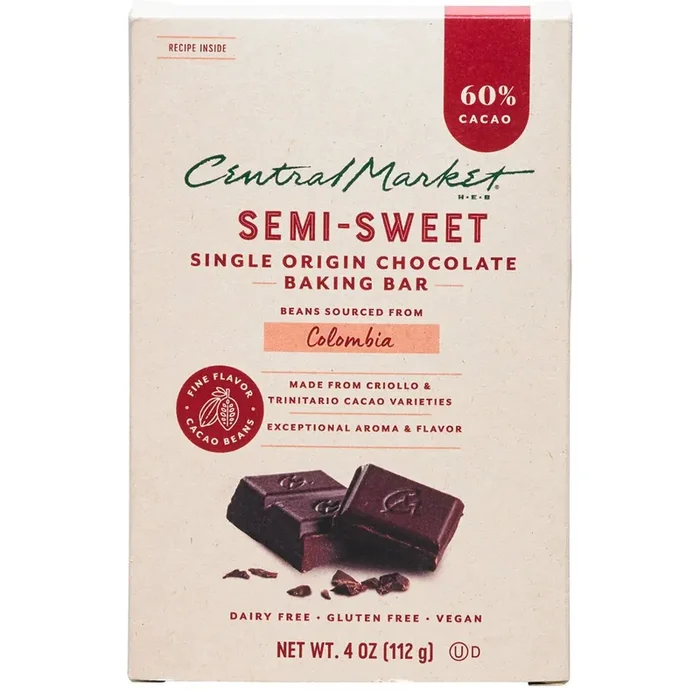 Central Market 60% Cacao Semi-Sweet Chocolate Baking Bar