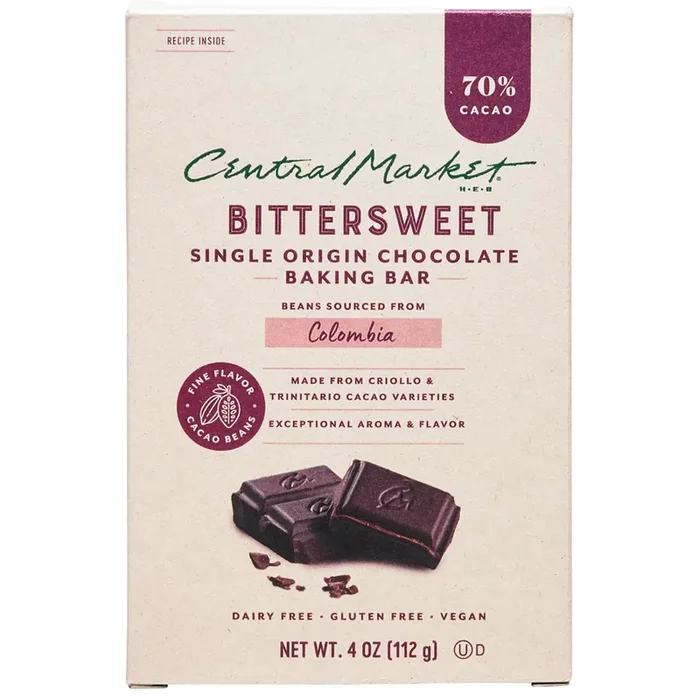 Central Market 70% Cacao Bittersweet Chocolate Baking Bar