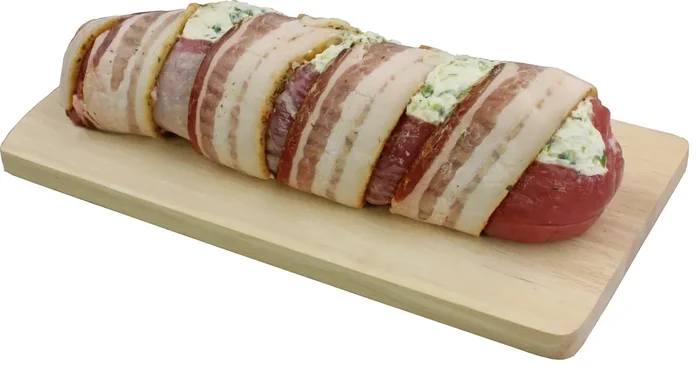 Central Market Bacon-Wrapped Jalapeno Cheese Stuffed Pork Tenderloin