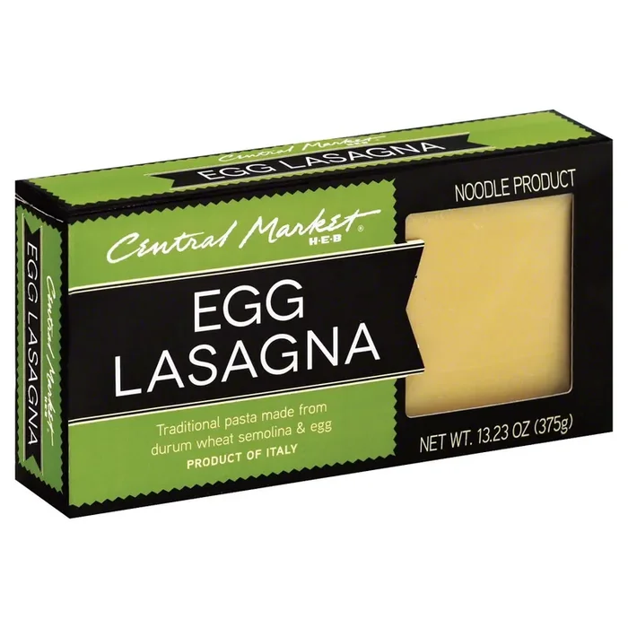 Central Market Egg Lasagna Pasta
