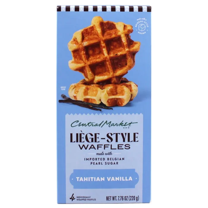 Central Market Frozen Liège-Style Waffles – Tahitian Vanilla