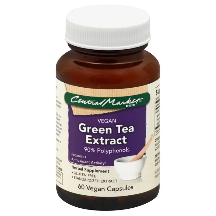 Central Market Green Tea Extract 90% Polyphenols Vegan Capsules