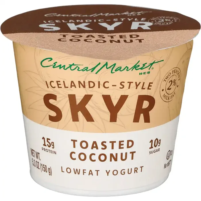 Central Market Icelandic-Style Skyr Low-Fat Yogurt – Toasted Coconut
