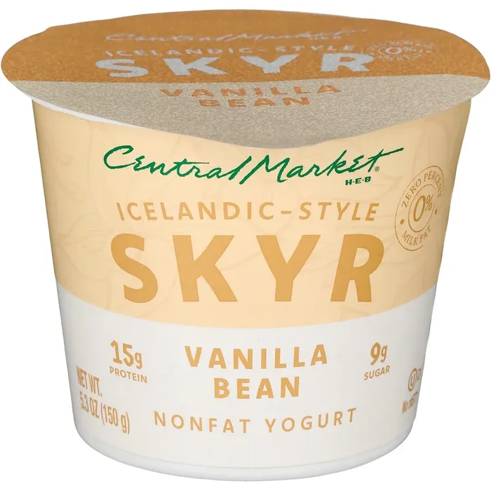 Central Market Icelandic-Style Skyr Nonfat Yogurt – Vanilla Bean