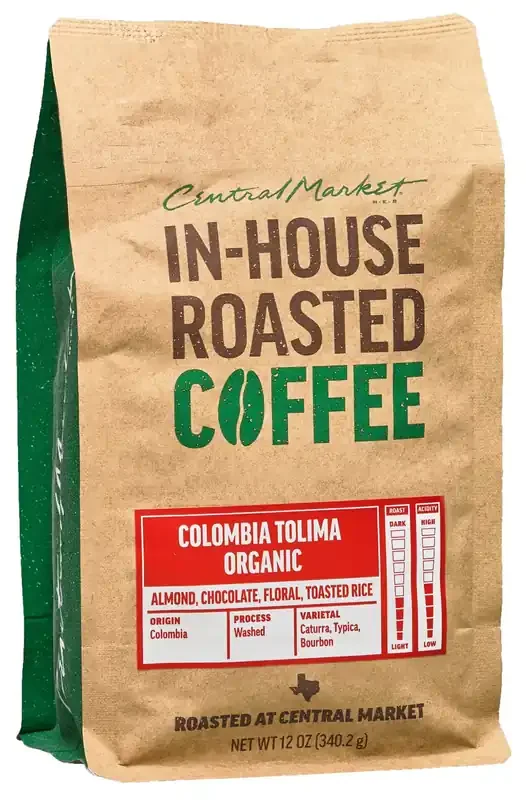 Central Market In-House Roasted Organic Colombia Tolima Coffee