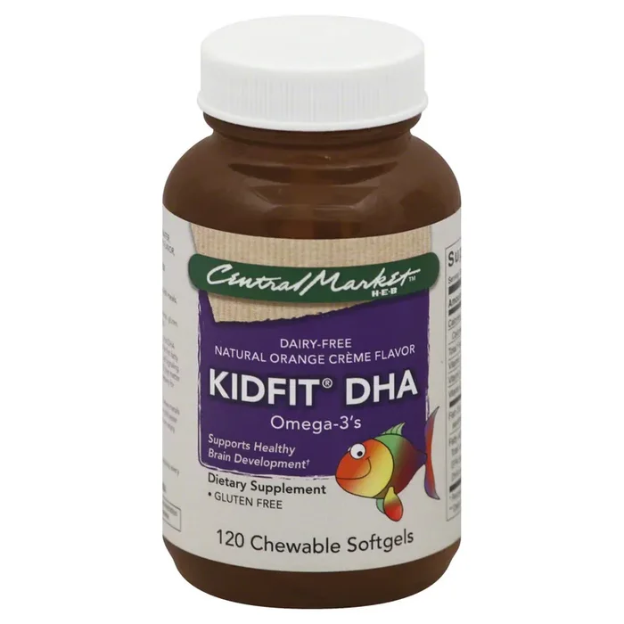 Central Market Kidfit DHA Omega-3s Natural Orange Creme Flavor Chewable Softgels