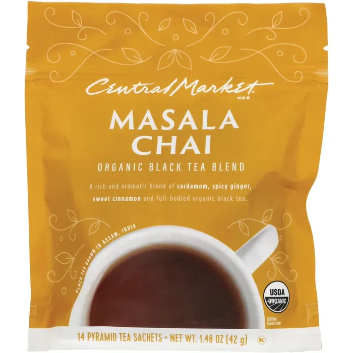 Central Market Masala Chai Black Tea Pyramid Tea Sachets