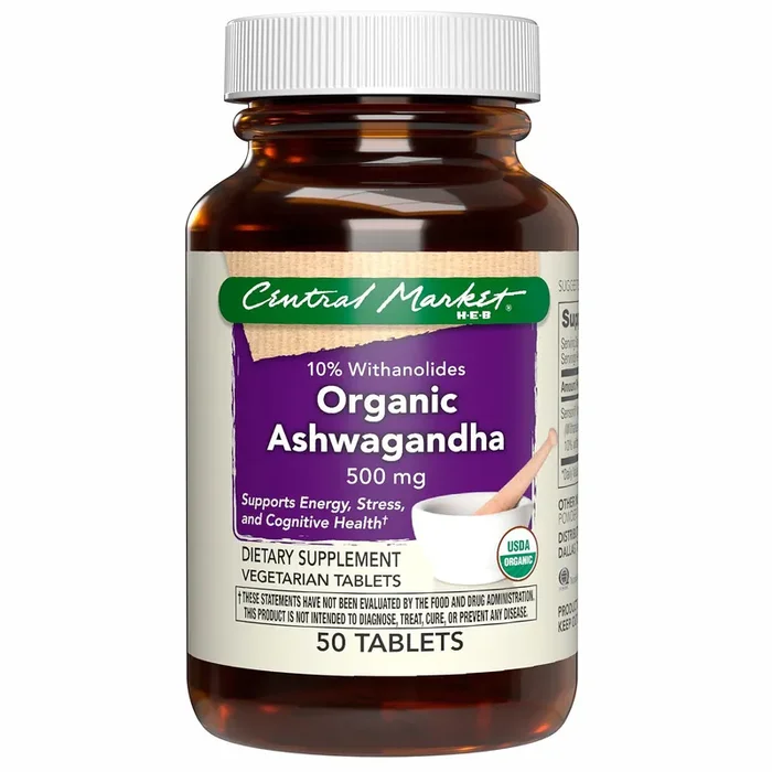 Central Market Organic Ashwagandha 500mg Tablets