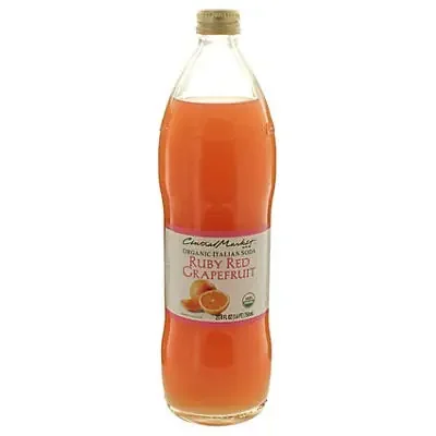 Central Market Organic Italian Soda Ruby Red Grapefruit – 750 ml
