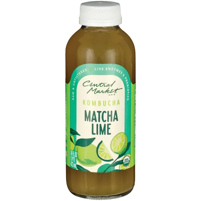 Central Market Organic Kombucha – Matcha Lime – 16 oz