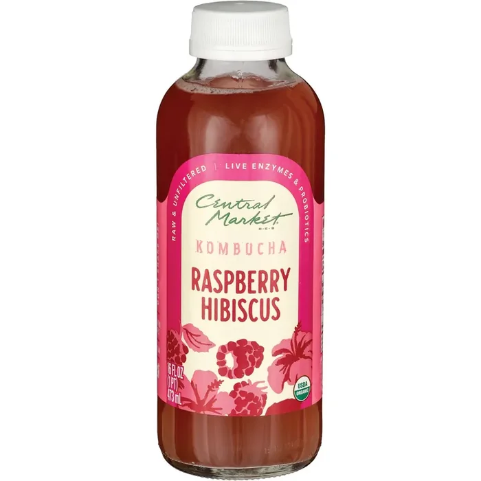 Central Market Organic Kombucha – Raspberry Hibiscus