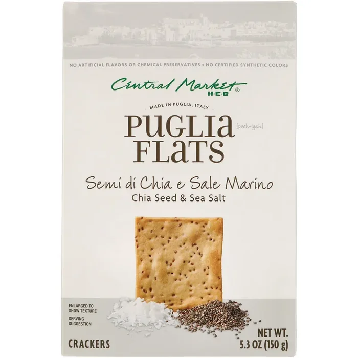 Central Market Puglia Flats – Chia Seed & Sea Salt
