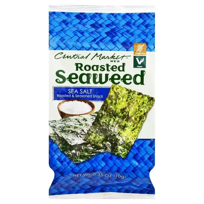 Central Market Roasted Seaweed Snack – Sea Salt