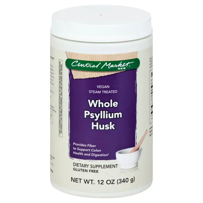Central Market Steam-Treated Whole Psyllium Husk Fiber Supplement