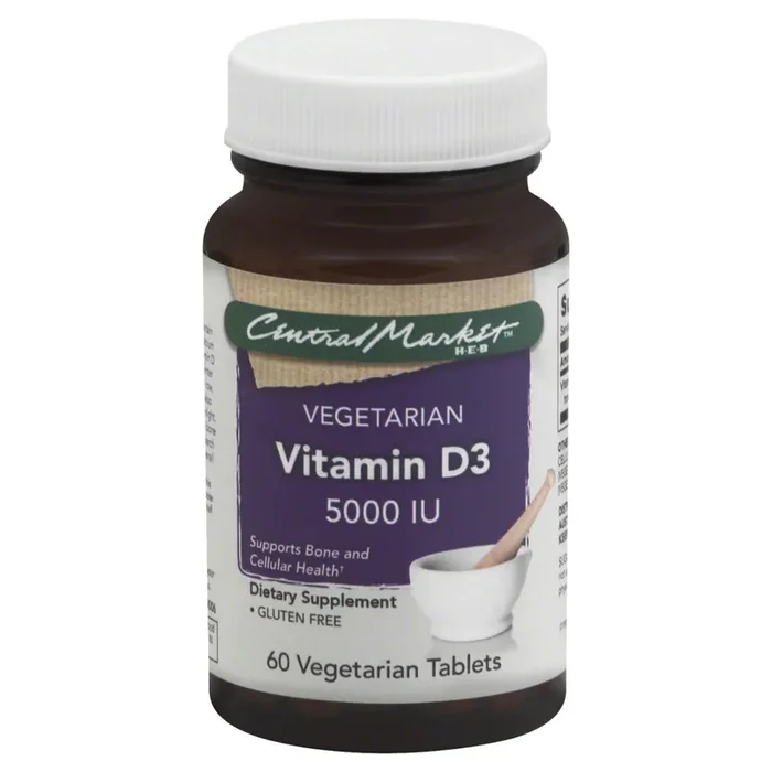 Central Market Vitamin D3 5000 IU Vegetarian Tablets