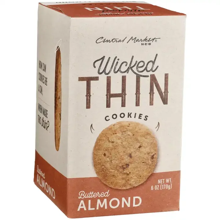 Central Market Wicked Thin Cookies – Buttered Almond
