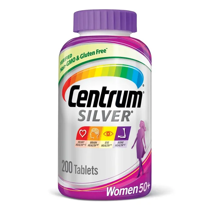 Centrum Silver Women 50+ Multivitamin / Multimineral Dietary Supplement Tablets – 200ct