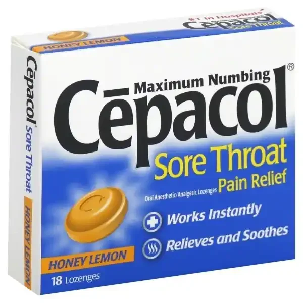 Cepacol Sore Throat Maximum Numbing Lozenges Honey Lemon