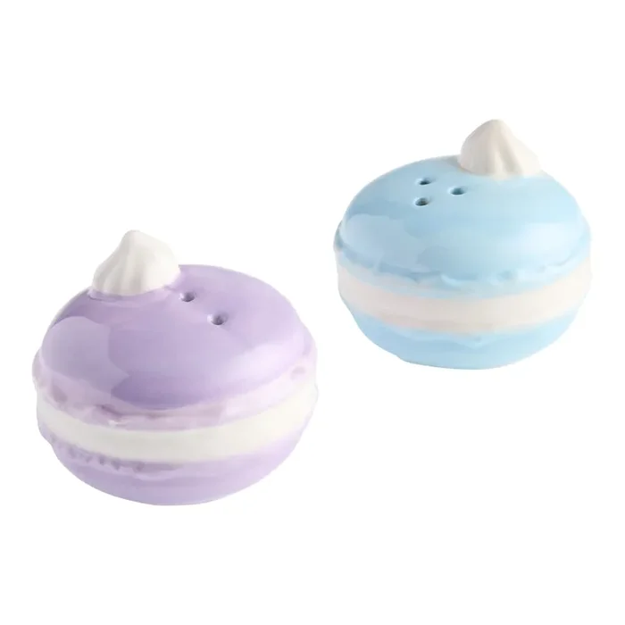 Ceramic Macaron Figural Salt and Pepper Shaker Set