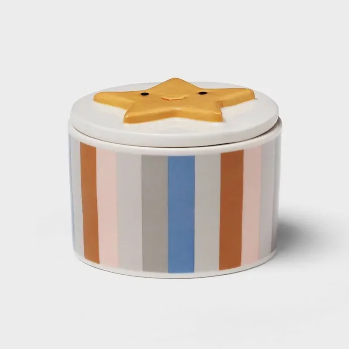 Ceramic Striped Kids‘ Container – Pillowfort™