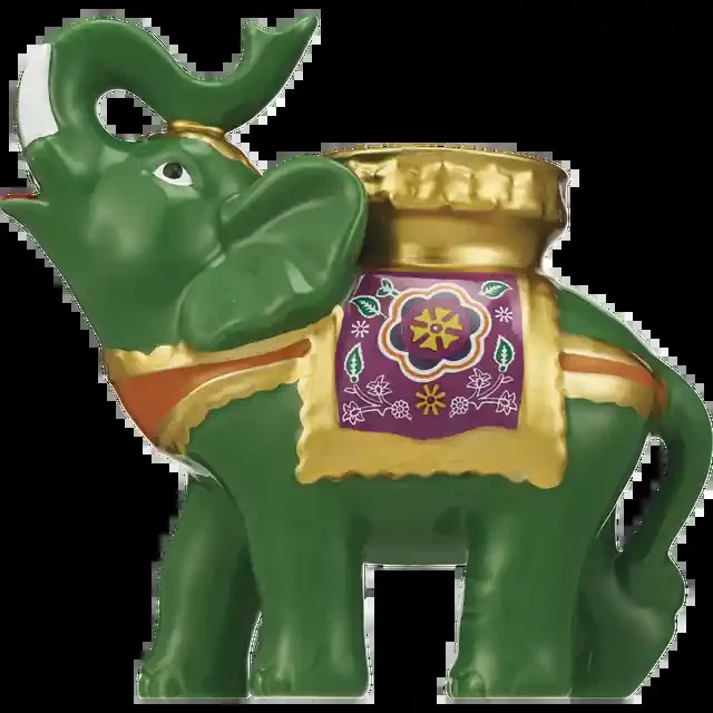 Ceramic Tealight Hldr Lt Green