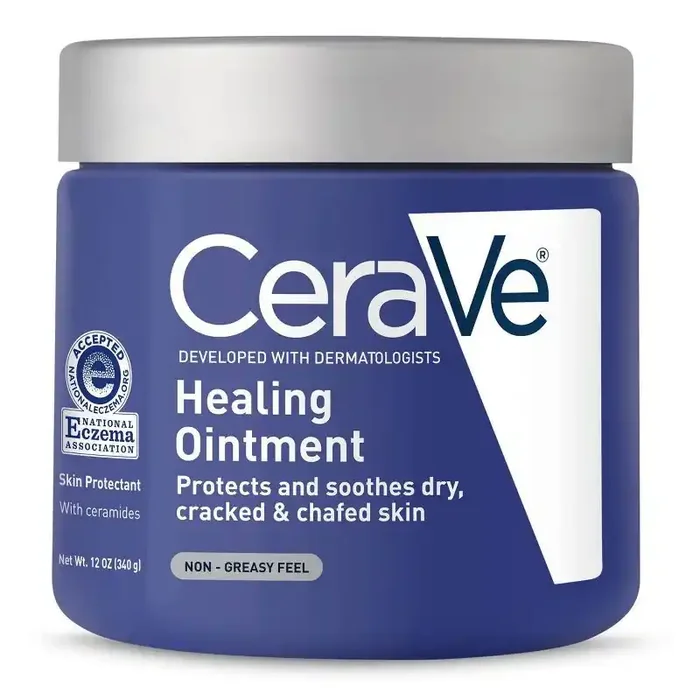 CeraVe Healing Ointment Skin Protectant, Soothes Dry, Cracked and Chafed Skin, Non-Greasy Unscented – 12oz