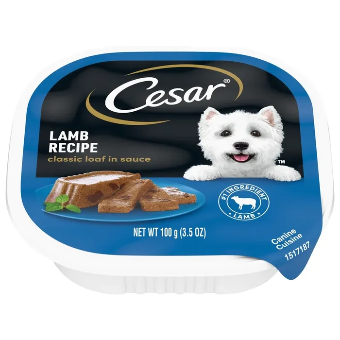 Cesar Classic Loaf in Sauce Lamb Recipe Canine Cuisine 3.5 oz