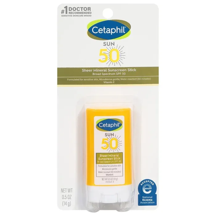 Cetaphil Broad Spectrum SPF 50 Sheer Mineral Sunscreen Stick 0.5 oz