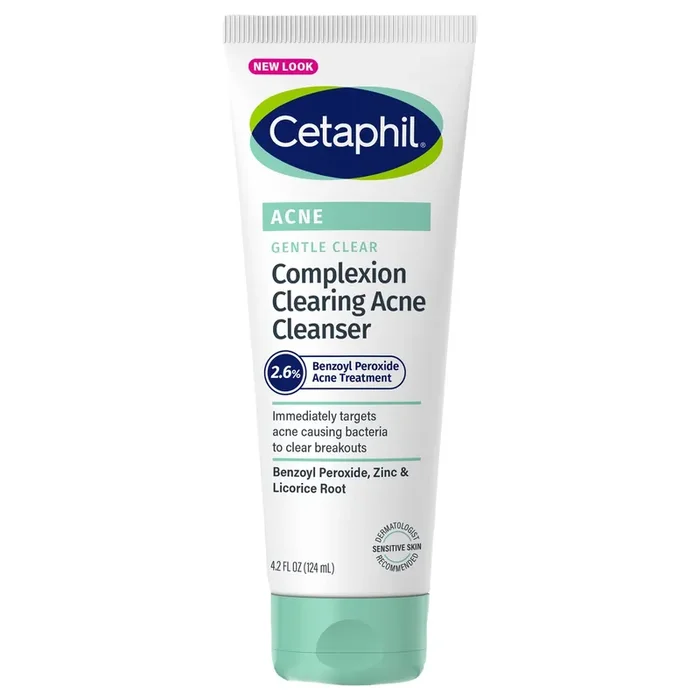 Cetaphil Gentle Clear Complexion-Clearing BPO Acne Cleanser, 4.2 oz