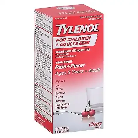 Ch Plus Adult Tylenol Df Susp Cherry – 8 Fz