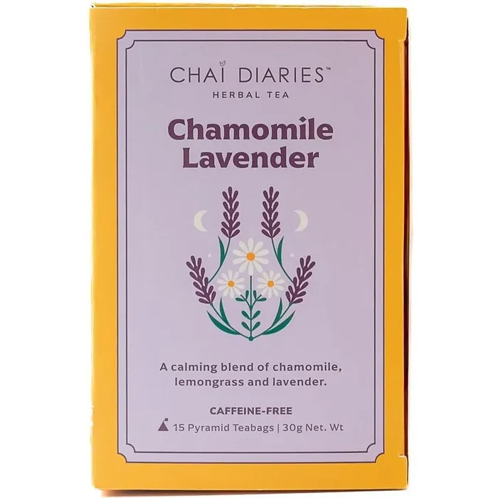 Chai Diaries Caffeine Free Chamomile Lavender Tea Bags