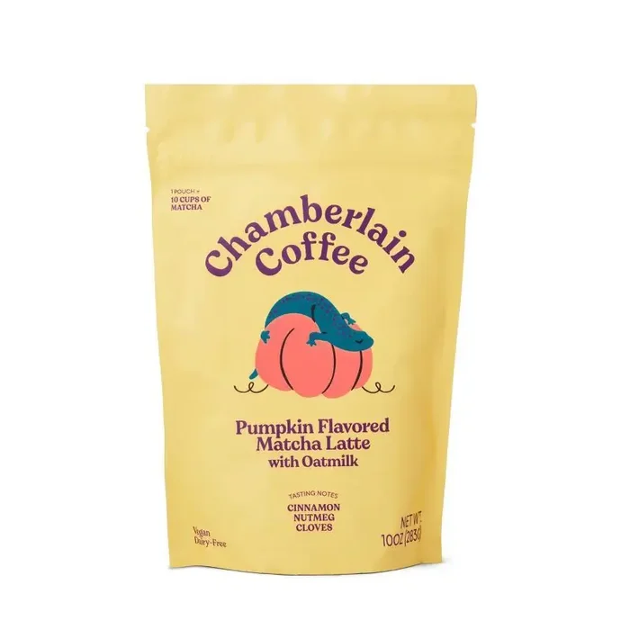 Chamberlain Coffee Pumpkin Flavored Matcha Latte with Oatmilk – 10oz