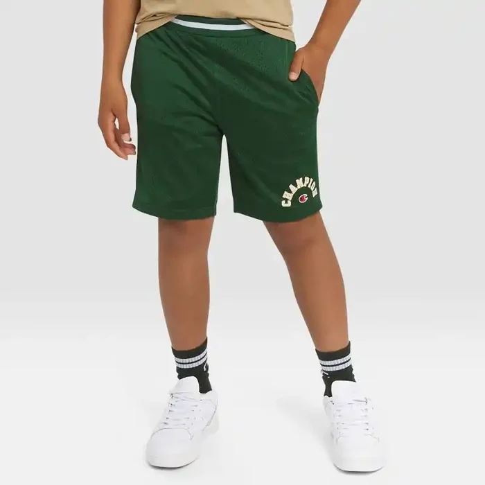 Champion Boys‘ Mesh Shorts – Pine Green L