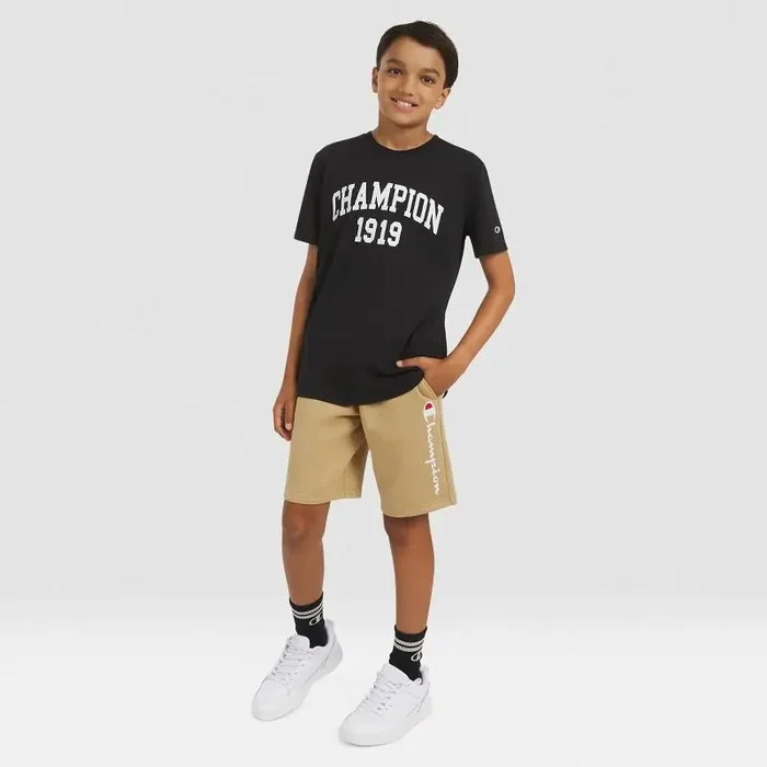 Champion Boys‘ Oversized Graphic T-Shirt – Black L