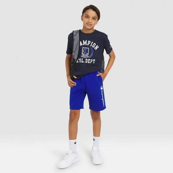 Champion Boys‘ Oversized Graphic T-Shirt – Dark Navy L