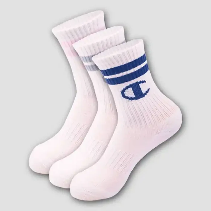Champion Girls‘ 3pk Crew Socks – Pink L