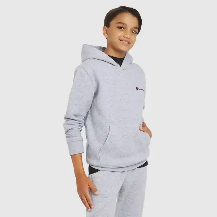 Champion Kids‘ Signature Fleece Hoodie – Heather Gray M