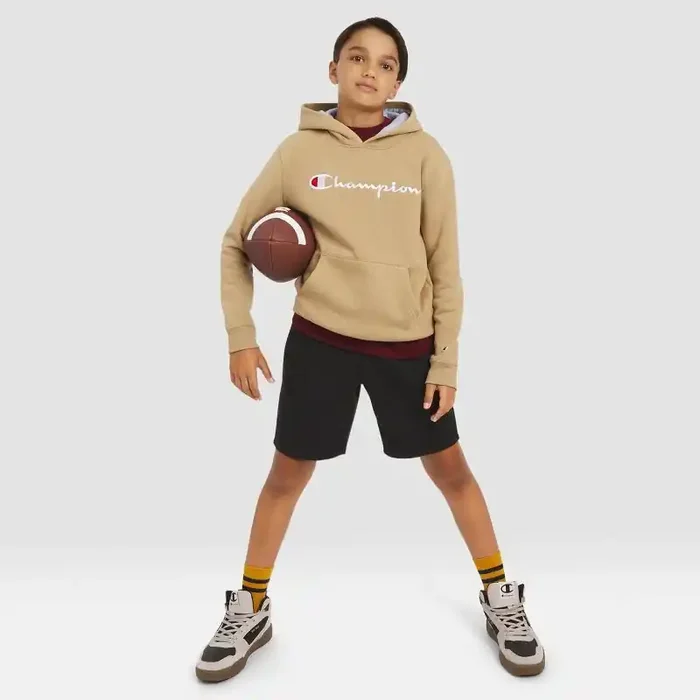 Champion Kids‘ Signature Fleece Hoodie – Khaki L