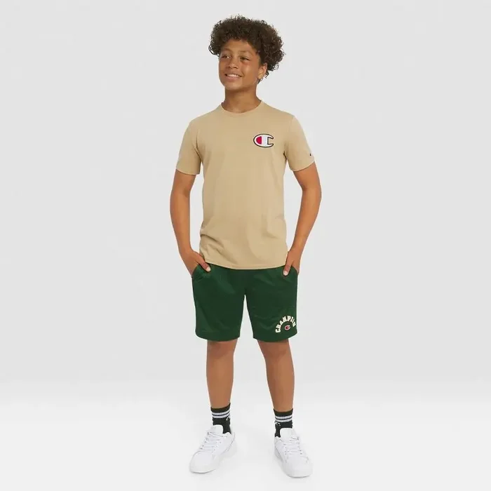 Champion Kids‘ Signature Graphic T-Shirt – Khaki M