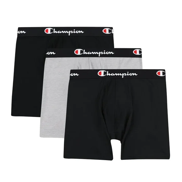 Champion Large 3 Piece Cotton Stretch Boxer Brief – Assorted Colors