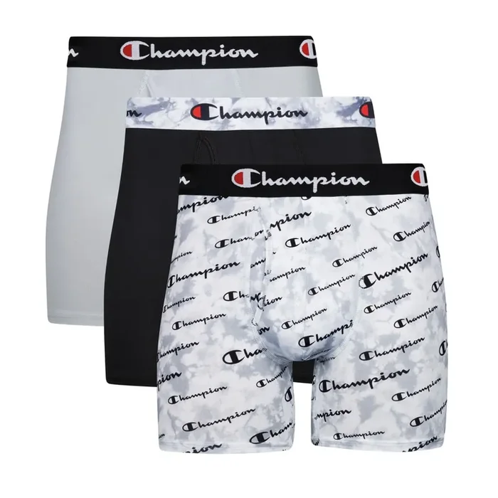 Champion Medium 3 Piece Polyspan Total Support Pouch Boxer Brief – Assorted Colors
