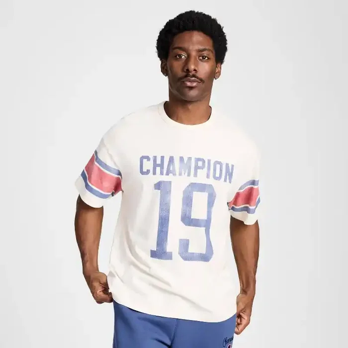 Champion Men‘s Football Shirt – Light Off-White M