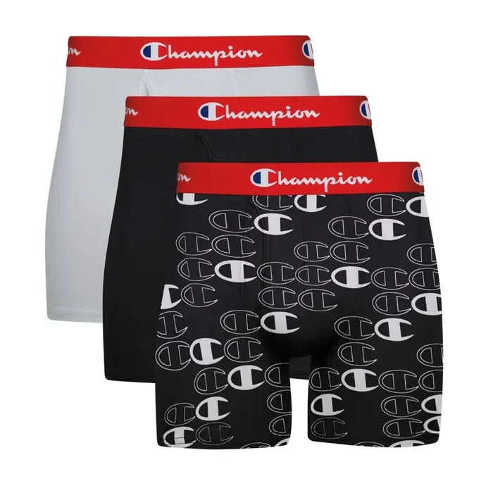 Champion Small 3 Piece Lightweight Stretch Boxer Brief – Assorted Colors